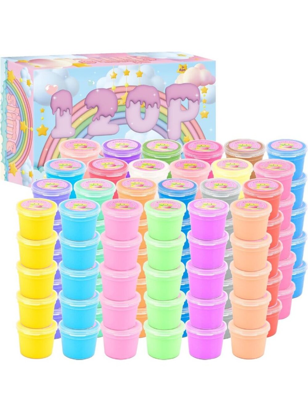 120 Pack Butter Slime Kit - Mini Bulk Slimes for Kids, Perfect Party Favors!